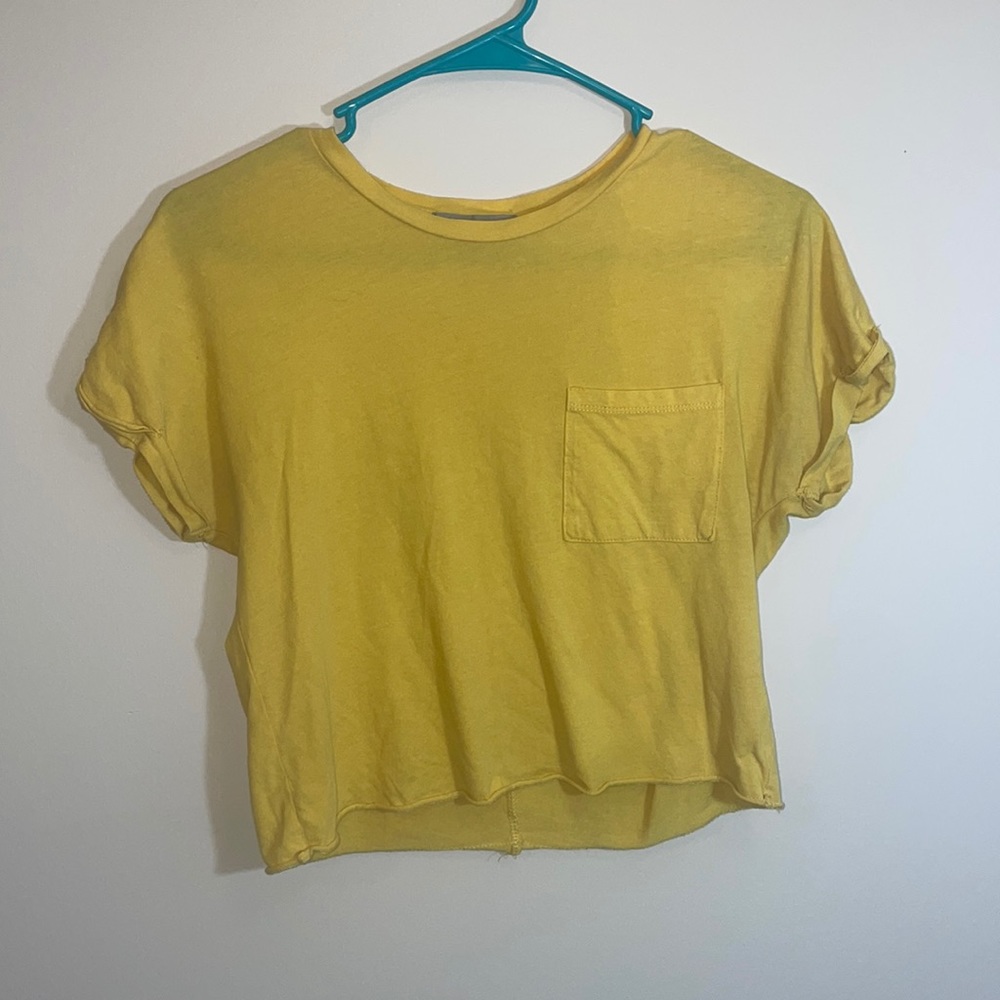 yellow crop top